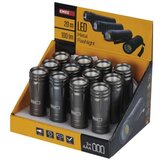  Ročna LED svetilka 3W COB, 100 lm, 3× AAA, kovinska, 12 kos, display box 12/1 Cene