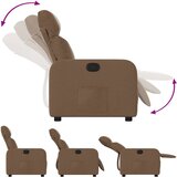  Naslonjač od tkanine smeđi | shoptok.hr