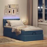 vidaXL Otomanski krevet s madracem plavi 90x200 cm tkanine Cijene
