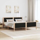  Okvir kreveta Smeđa i crna 180 x 200 cm Masivna borovina | shoptok.hr