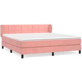  Box spring postelja z vzmetnico roza 180x200 cm žamet, (20895537) | Shoptok.si