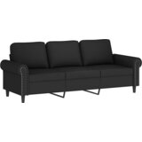  Trosjed s tabureom crni 180 cm baršunasti | shoptok.hr