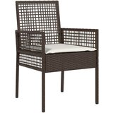  Set 2 Rjava PE ratan, Prašno lakirano jeklo, Kaljeno steklo Mala, (22015303) | Shoptok.si