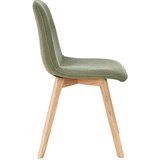 Cantus STOL, les, tekstil zelena, barve hrasta | Shoptok.si