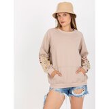 RUE PARIS Sweatshirt-RV-BL-8061.97-beige | Shoptok.si