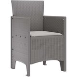  vrtnarski stol Set 2 Svetlo siva Poli etilenski ratan Standard, (22015420) | Shoptok.si