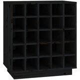 Ormarić za vino crni 55,5x34x61 cm od masivne borovine | shoptok.hr