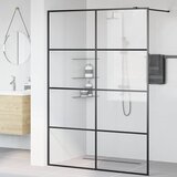 Pregrada za tuširanje s prozirnim staklom ESG 140 x 195 cm crna | Eponuda.ba