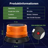 SOLAR ENERGY led vrtljiva opozorilna luč z baterijo in usb polnjenjem Odprta Embalaža | Shoptok.si