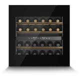 WineDeluxe WD 24 ugradbena vitrina za vino, 24 boce, dvije zone, crna