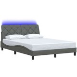 vidaXL Okvir kreveta s LED-om bez madraca 140 x 200 cm od tkanine | shoptok.hr