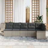  Sjedeća garnitura za vrt 6 pcs Svjetlosiva Poli ratan | shoptok.hr