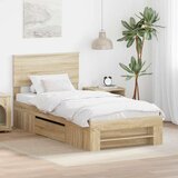  Okvir za krevet s uzglavljem Sonoma hrast 100 x 200 m - sonoma hrast 100 x 200 cm | shoptok.hr