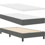 Box Spring Krevet s madracem Tamno siva 80x200 cm Tkanina | shoptok.hr