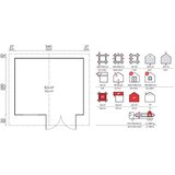 Male kuće Drvena vrtna kuća MATTI 360 × 300 cm sa šindrom | shoptok.hr