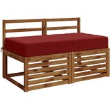  Jastuk za sjedalo SOEST 100% poliester boja crnog vina - boja crnog vina 120 x 80 x 15 cm Poliester | shoptok.hr
