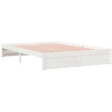  Posteljni okvir bel iz trdnega lesa 150x200 cm 5FT, (20643967) | Shoptok.si