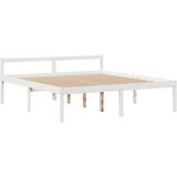 Krevet s regalom z knjige bez madraca bijeli 180x200cm borovina | shoptok.hr