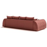 Ropez Opečnato oranžna raztegljiva sedežna garnitura iz rebrastega žameta 310 cm Vanessa – | Shoptok.si