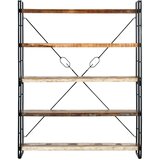 vidaXL Knjižna omara 5-nadstropna 140x30x180 cm trden predelan les | Shoptok.si