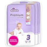 Violeta plenice Double Care Premium Cotton 3 Midi (4-9 kg), mesečno pakiranje, 192 kos 64 kos 100512 Cene