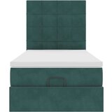 vidaXL Okvir kreveta s madracima tamnozeleni 90x200cm baršunasti | shoptok.hr