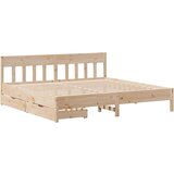 vidaXL Posteljni okvir brez vzmetnice 200x200 cm trdna borovina | Shoptok.si