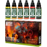Green Stuff World Paint Set - Flaming Orange | Set Akrilnih Boja x6 Cene