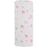 T-TOMI pamučni ručnik za kupanje Tetra Pink Hearts, 120 x 120 cm