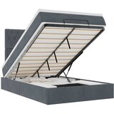 Maison Chic Otomanski Posteljni okvir - Dvoposteljna postelja - Zakonska postelja z vzmetnicami siv 120x190cm žamet-J1047, (21767696) | Shoptok.si