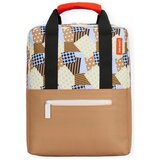 Hello Hossy Patchwork Backpack - Brown Višebojna u