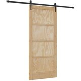  Klizna vrata ORKDAL 86 x 198,5 cm Masivna borovina Prirodna | shoptok.hr