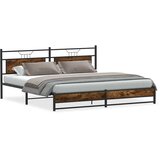  Metalni okvir kreveta bez madraca boja hrasta 200x200 cm | shoptok.hr