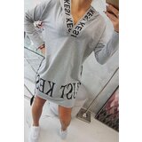 Kesi Dress with hood and print gray | shoptok.hr