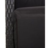  9-dijelni vrtni blagovaonski set s jastucima crni od poliratana Crna 200 x 100 x 74 cm | shoptok.hr