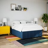 Furnova Posteljni okvir brez vzmetnice moder 140x190 cm blago, (21939192) Cene