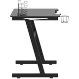 vidaXL Igraći stol LED s nogama u oblika slova Z crni 90 x 60 x 75 cm | shoptok.hr