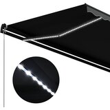 Tenda na ručno uvlačenje s LED svjetlima 450 x 300 cm antracit | Eponuda.com