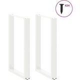  Noge stolića za kavu U-oblika 2 kom bijele 60x(90-91) cm čelik | shoptok.hr