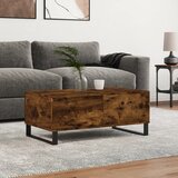 vidaXL Klubska mizica dimljeni hrast 90x50x36,5 cm inženirski les Cene