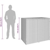  Kutija za smeće 2 pcs Siva 65 x 80 x 115 cm Polietilen Slike