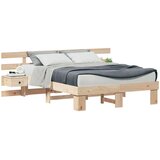  Krevetna konstrukcija Smeđa 120 x 200 cm Čvrsto borovo drvo | shoptok.hr