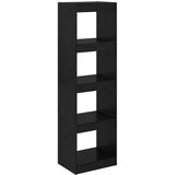 Furnova Knjižna omara za razdelitev prostora črna 40x30x135,5 cm, (21950732) | Shoptok.si