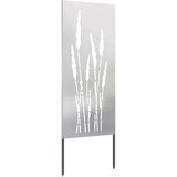  Privatnost u vrtu Cvjetni Srebrno 50 x 140 cm Nehrđajući čelik | shoptok.hr