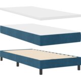  Okvir kreveta s madracem tamnoplavi 100x200 cm baršun | shoptok.hr