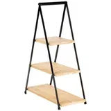 troslojni stalak za postrežbo iz bambusa 53 cm – 3 ravni