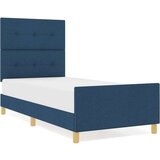  Postelja Modra 90x200 cm Tkanina, (22049165) | Shoptok.si
