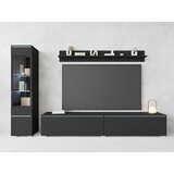 P & B Dnevni Regal Vera, Črna, 3-Delno, Led | Shoptok.si