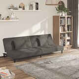 The Living Store Kavč dvosed z ležiščem in dvema blazinama temno siv žamet - Raztegljiv Kavč, (21494319) Cene