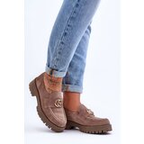 Laura Messi Women's Suede Half-Boots with Dark Beige Ornament Rosefalls | Shoptok.si
